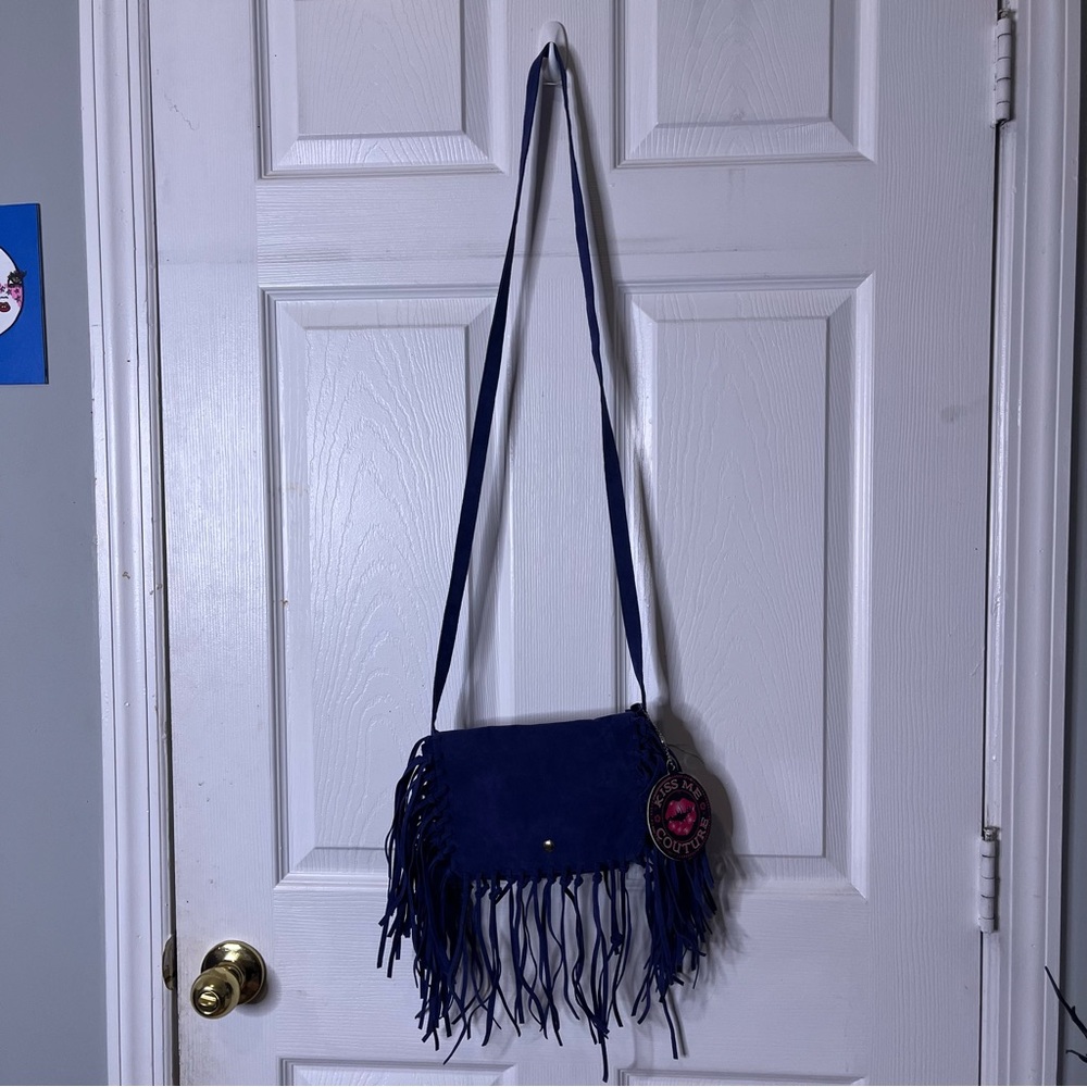 Blue Fringe Bag